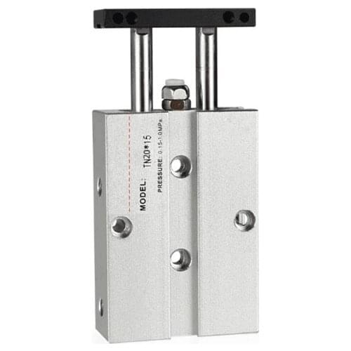 Free shipping Aluminium alloy Double axle Cylinder double rod Cylinder DA type TN25 series Bore 10mm stroke 10mm-200mm