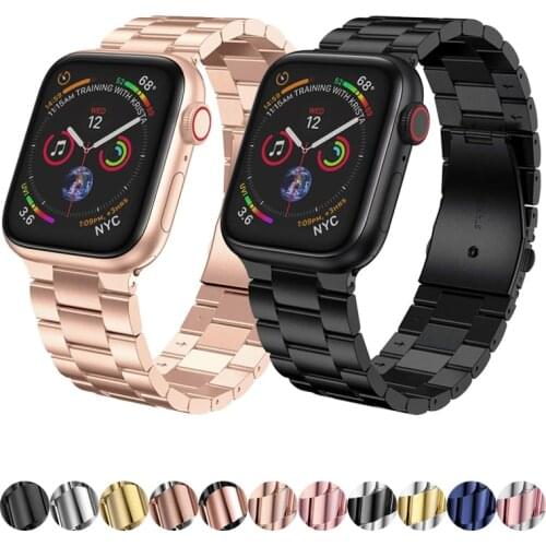 Link bracelet strap for apple watch band 42mm 38mm 44mm 40mm iwatch 6/SE/5/4/3/2/1 stainless steel wristband metal bracelet+tool