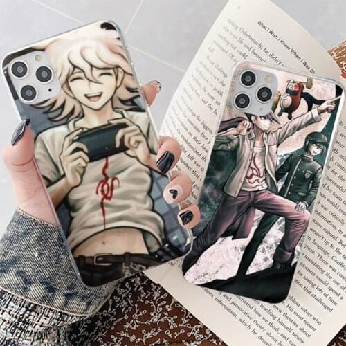 YNDFCNB Makoto Nagito Komaeda Anime Phone Case for iPhone 8 7 6 6S Plus X 5S SE 2020 XR 11 12 mini pro XS MAX