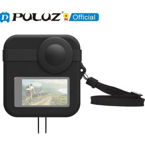 PULUZ Housing Shell Case for GoPro Max Dual Lens Cap Cover + Body Silicone Protective Case Action Camera Accessories