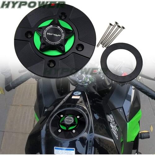 For KAWASAKI KLZ VERSYS 1000 VERSYS1000 2019-2020 Logo 8 Colors CNC Aluminum Keyless Motorcycle Accessories Fuel Tank Cap Cover
