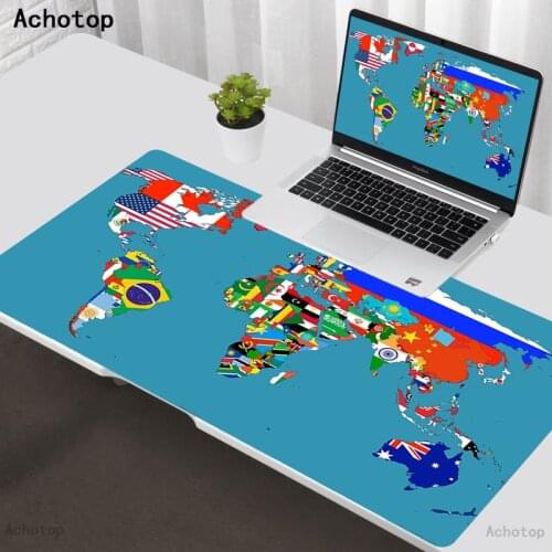 Gaming Mouse Pad World Map Large MousePad Gamer Tapis Souris PC Computer Mousepad XXL Carpet Surface Mause Pad Keyboard Desk Mat