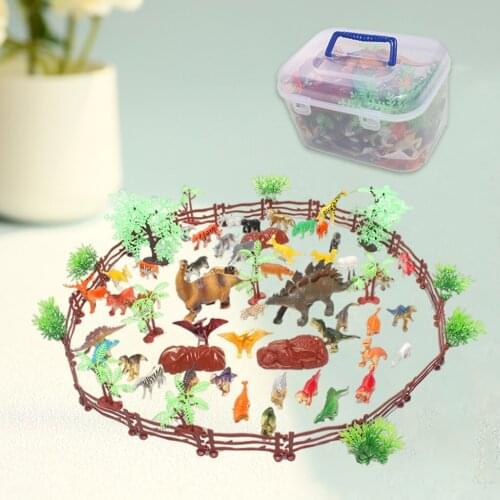 Realistic Wildlife 79x Animals Toys Zoo Park Figures Giraffe for Kids Girl Children Child DIY Rewards Gifts with Carry Case