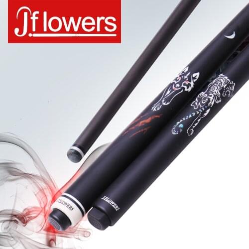 JFLOWERS JSK-103F/104F Snooker Cue Hand carving inlay butt For Black8 Durable Carbon Fiber Shaft Professional Billiard Stick