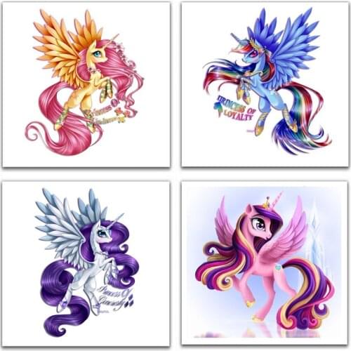 Cartoon Pony 5D Diy Diamond painting Cross Stitch Diamond Embroidery Diamond Mosaic Kit Picture Rhinestones Home Decorative Gift