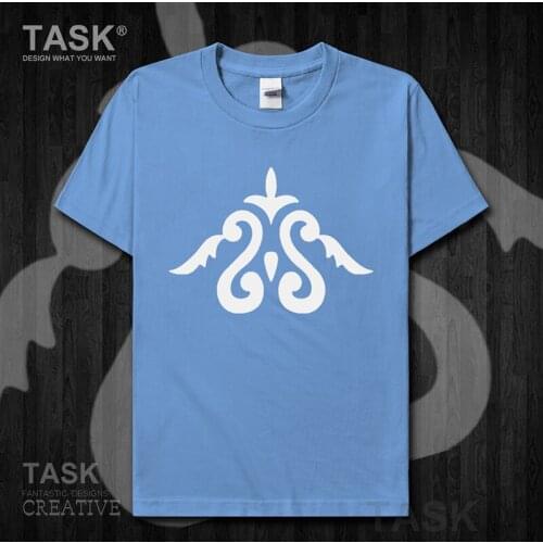 Kazakhstan KAM Kazakh short-sleeved T-shirt male KAZAKH Special ethnic half-sleeved Kazakhstan clothes summer cotton casual 15