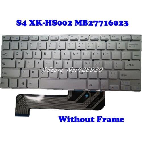 Laptop Keyboard For Jumper EZBook S4 XK-HS002 MB27716023 English US Silver NO Frame
