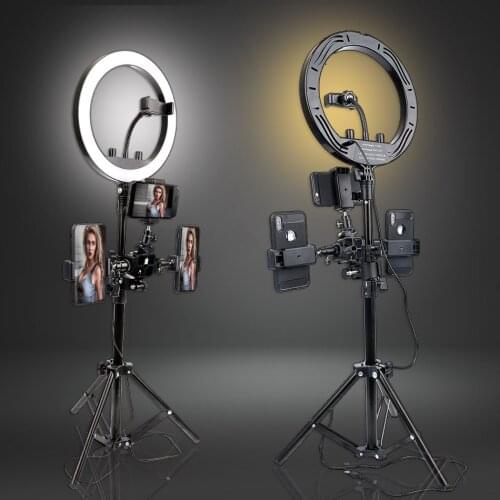 10inch Photo Studio lighting LED Selfie Ring Light Phone Video Lighting Photography Dimmable Ring Lamp With 110cm/160cm Tripod