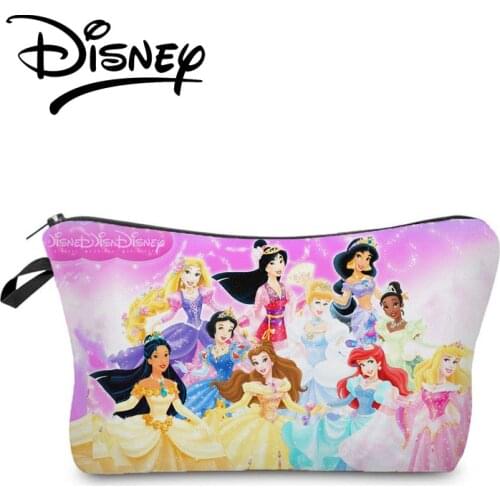 Disney Princess Snow White Printed Makeup Bag Cartoon Storage Bag Hot Sale Cosmetic Bags Girl Pencil Case Child Mini Coin Purse