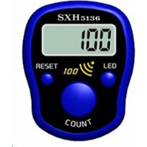 Stitch Marker Row Finger Counter LCD Electric Digital Display with LED Light For Buddha Pray Sewing Knitting Weave Tool