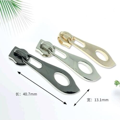 20 pieces 13*40.7mm Luggage metal hardware accessories drip tip zinc alloy nylon zipper pull universal detachable zipper sliders