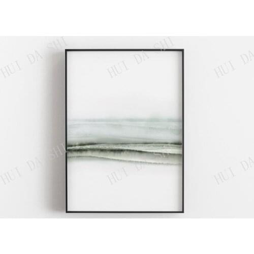 Minimalist Landscape Watercolor Painting, Abstract landscape print, Modern wall art, landscape printable, large wall art