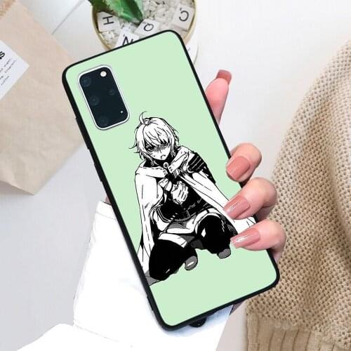 For Samsung Galaxy Owari No Seraph Mika Soft TPU Black Border Samsung Galaxy Case