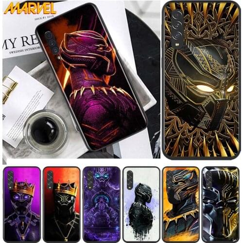 Marvel Black Panther for Samsung Galaxy A90 A80 A70 A60 A50 M60 M40 A20E A2Core A10S A10E Silicon Soft Black Phone Case