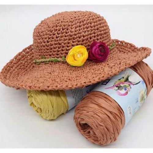170G New Hat Yarn Non-woven Fabric Crochet Thread for Hand Knitting Sun Hat Fashion Stripe Yarn DIY Bag Material Supplier