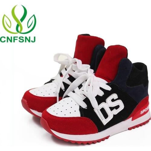 CNFSNJ brand 2021 new spring Autumn sports shoes children for boys girls lace-up anti-slippery fashion flat with sneakers 26-36