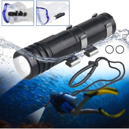 Professional XP-E R3 LED Diving Flashlight Scuba Mask Torch Depth Underwater 100M Clip Torch Lantern Diver Diving Pocket Lamp