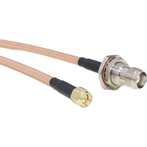 RF coaxial cable RG142 SMA Male Plug Switch TNC Female bulkhead adapter 50CM 20" High-quality low-attenuation