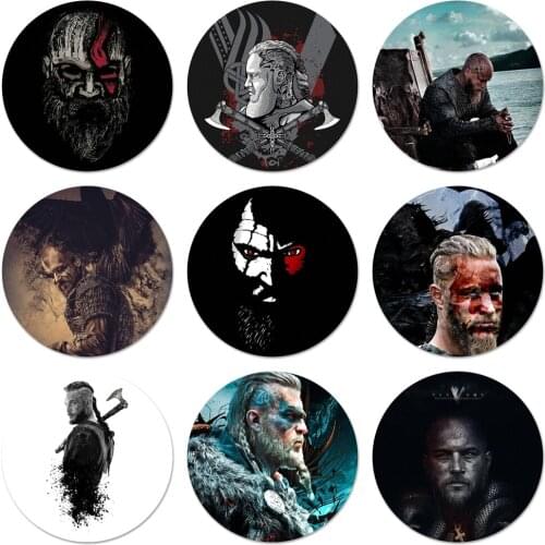 Ragnar Lothbrok Vikings Icons Pins Badge Decoration Brooches Metal Badges For Clothes Backpack Decoration