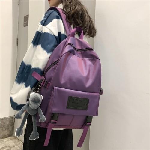 Female Large Capacity Backpack Women Men Solid Color School Bags for Teenage Girls Korean Harajuku School Backpacks Ladies 2021