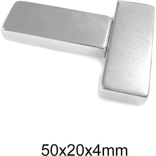 2/5/10/15pcs 50x20x4 Strong Neodymium Magnet 50mm x 20mm Block NdFeB Permanent magnet 50x20x4mm Search Magnets sheet 50*20*4 mm
