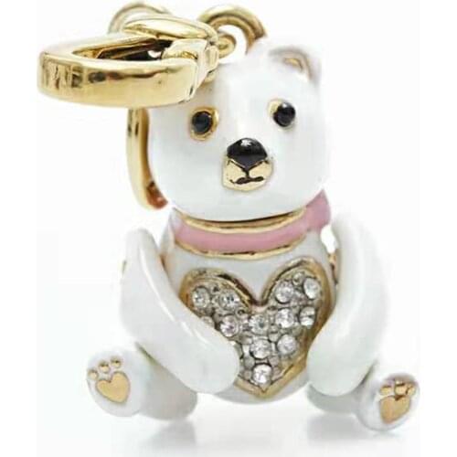 Stylish Eco-Plated Gold Enamel-Drop Pendant Necklace And Key Chain ,The Chain Is Adjustable