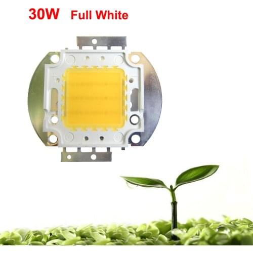 Lot 1 2 5 10 20pcs 30W Watt White Full Spectrum 380~780nm 45mil 2700LM 30V-36V 900mA SMD LED Part Diodes For Plant Grow Light