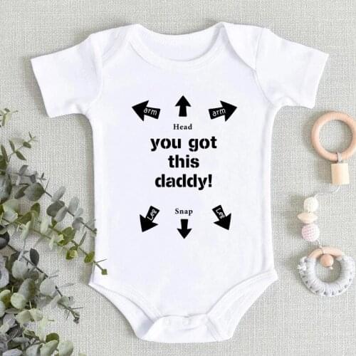 You Got This Daddy Baby Romper Newborn Infant Girls Boy Short Sleeve Funny Cool Dad Rompers Jumpsuit Outfit Father Gift