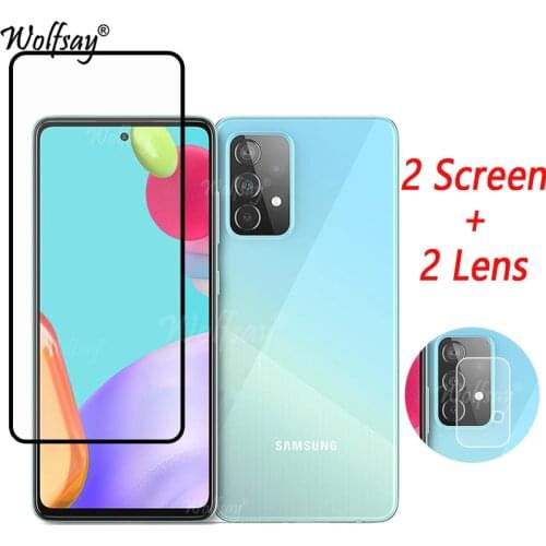 Full Gover Tempered Glass For Samsung Galaxy A52 5G Screen Protector For Samsung A52 5G Camera Glass For Samsung A52 5G Glass