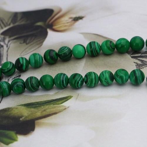 Green malachite round 6mm loose beads 15inches 2 piece/lot DIY exquisite stone beads women jewelry making design