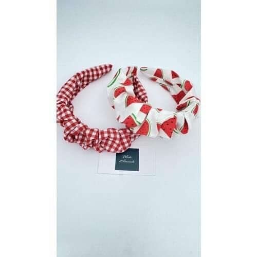 Womens Buckle Crown/Watermelon and Square Pattern Crown Set