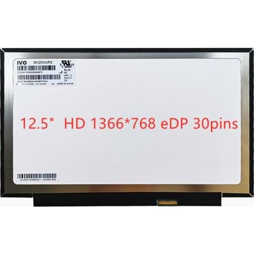 M125NWR3 R0 LP125WH2 SPT1 Laptop LCD Screen HD 1366x768 eDP 30pin matrix display panel replacement