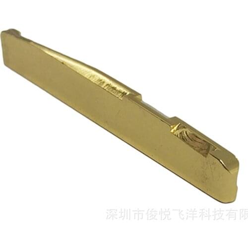 Brass Gold Acoustic Guitar Bridge Saddle 72*3*6.9/7.8mm