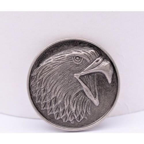 10PCS 30MM Antique Silver Western Eagle Cowboy Leathercraft Conchos Rivet Back