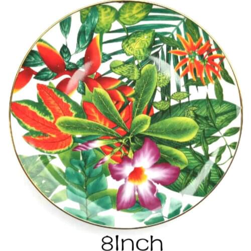 2021 New Arrival Tableware Set Jingdezhen High-End China Household Bowl and Dish Luxury Phnom Penh Gift Porcelain leaf Plates