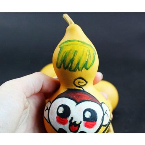 3Pcs Natural Gourds Unfinished Pendant Charm For Kids DIY Painting Art Craft