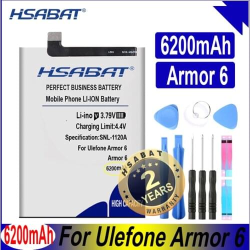 HSABAT 6200mAh Battery for Ulefone Armor 6 6E 6S Batteries