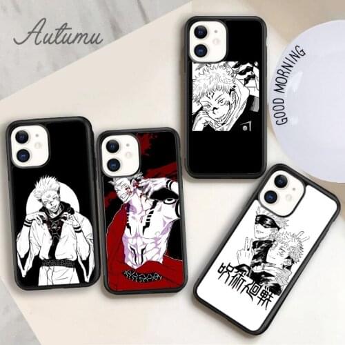 Jujutsu Kaisen Anime Phone Case for iPhone 11 12 Pro Max mini X XR XS SE 2020 5 6S 7 8 Plus Samsung Galaxy S8 S9 S10 Cover shell