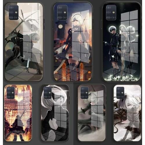 Nier automata concept art Soft Silicone Glass Case For Samsung Galaxy A10 A20 A30 A40 A50 A70 A31 A51 A71 Balck Cover