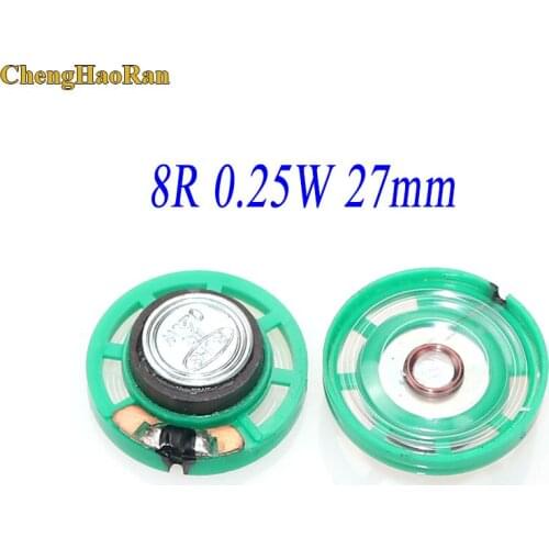 ChengHaoRan 50PCS NEW Ultra-thin speaker Doorbell horn Toy-car horn 8 ohms 0.25 watt 0.25W 8R speaker Diameter 27MM 2.7CM