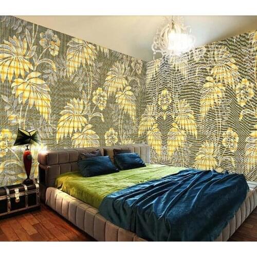 Decorative wallpaper Gold leaf background wall painting