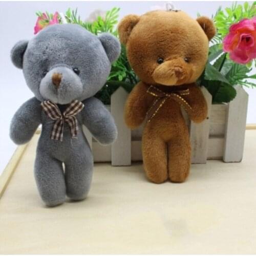 Baby Toys 12CM Popobe Gloomy Teddy Bear Cute Plush Bag Keychain Car Key Holder for Bag Charm Hanging Ring Pendant Doll