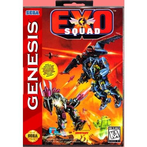 EXO Squad 16 Bit MD Game card with Retail Box For Sega Genesis & Mega Drive