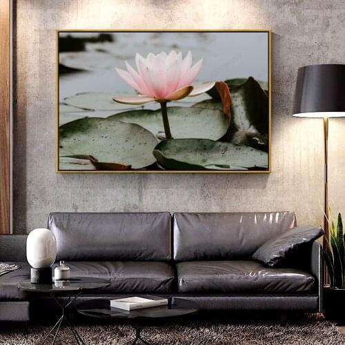 Forbeauty Oil Canvas Painting lotus_leaves_water For Home Decoration Wall Art