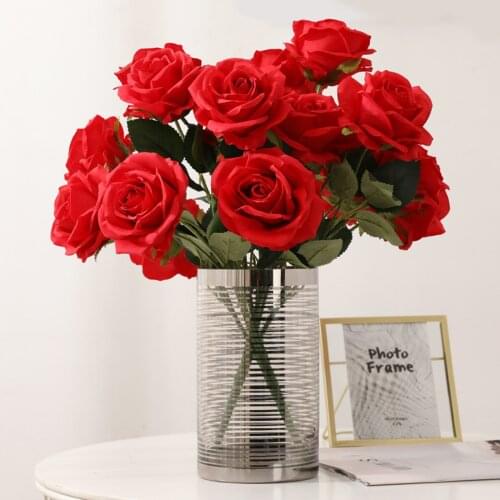 Artificial Flowers Simulation Rose Flower Decorative Tools Home Ornaments for Living Room Office