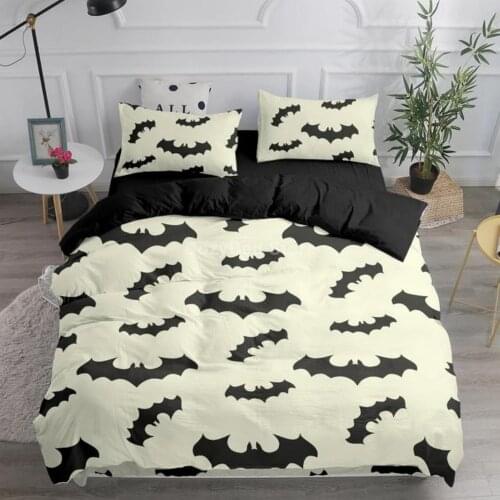 Cartoon Animal Bat Bedding Set Halloween 3d Duvet Cover Sets Comforter Bed Linen Twin Queen King Single Size Fashion Luxury