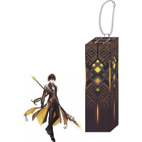 Genshin Impact Zhongli Cosplay Pillars Short Plush Doll Kawaii Pendant Gifts Collections