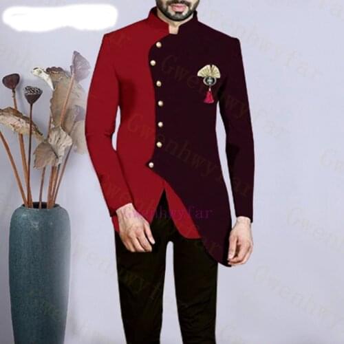 2 Pieces Mens Suit Slim Fit business Costume Groom Tuxedos Best Man Suit Groomsman Mens Wedding Suits Bridegroom Men clothes