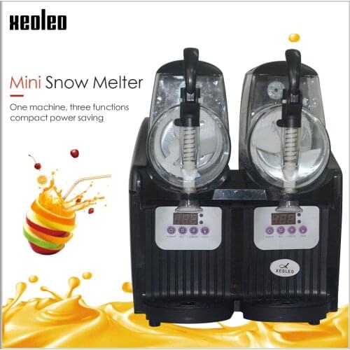 XEOLEO Double tank Slush machine 2.5L Ice cream maker 300W Snow melting machine Commercial Smoothies granita machine Ice Slusher