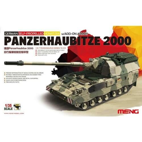 Meng Model 1/35 TS-019 German Panzerhaubitze 2000 w/ADD-ON Armor Model kit